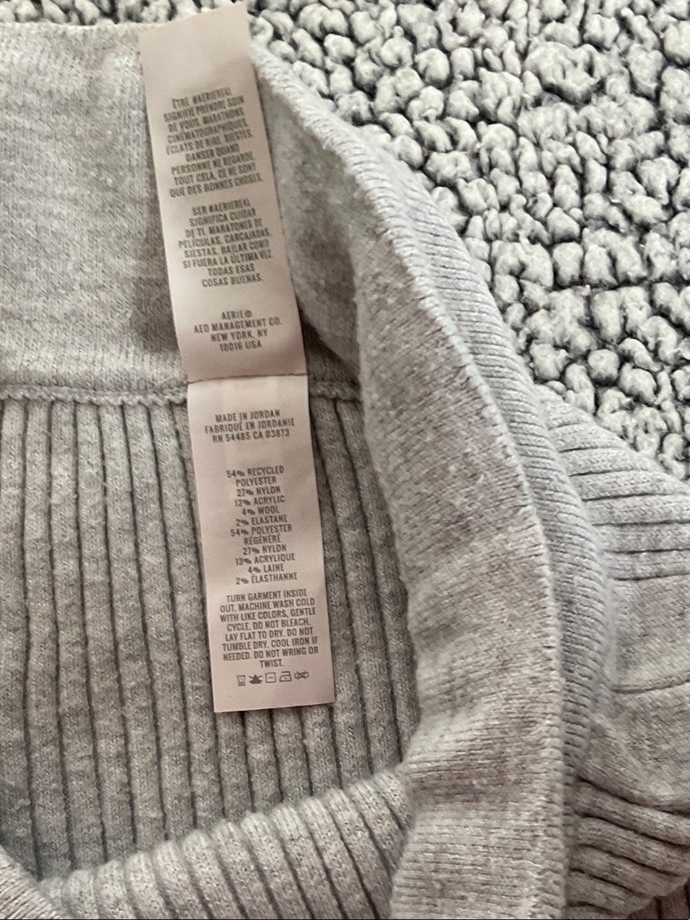 aerie Ribbed Wide-Leg Knit Pants in Gray - Picture 12 of 13